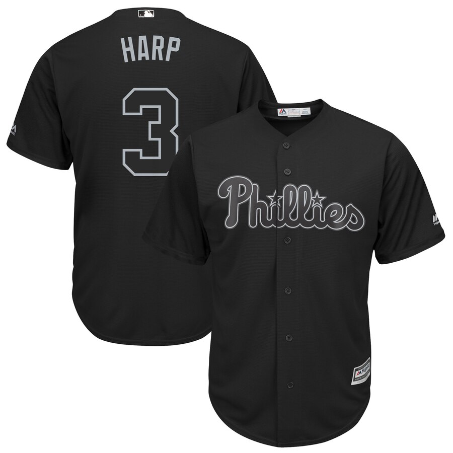 Men Philadelphia Phillies #3 Harp black MLB Jerseys->san diego padres->MLB Jersey